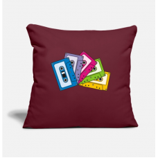 Audio Cassettes Burgundy Pillow